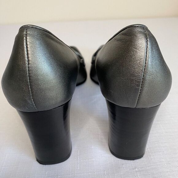 VANELi Pewter colored Square Toe Pump dress shoe size 9.5 - Picture 7 of 12
